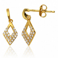 Kolczyki złote z cyrkoniami...