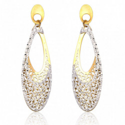 Kolczyki złote ażurowe owal...