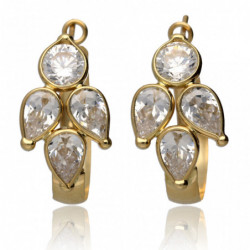 Kolczyki złote z cyrkoniami...