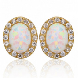 Kolczyki złote z opalem...