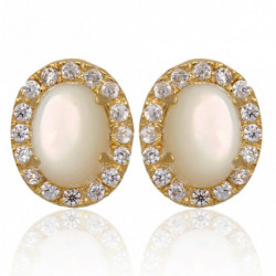 Kolczyki złote z opalem...