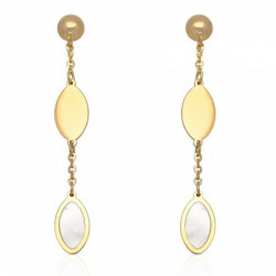 Kolczyki złote z masą...