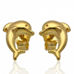 Kolczyki złote delfinki...