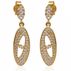 Kolczyki złote z cyrkoniami...