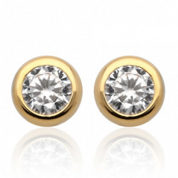 Kolczyki złote z cyrkoniami...