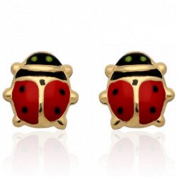 Kolczyki złote czerwone...