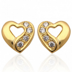 Kolczyki złote serduszka z...