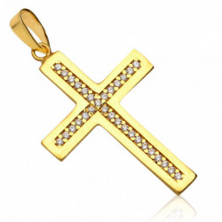 Krzyżyk złoty z cyrkoniami...