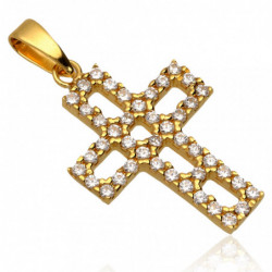 Krzyżyk złoty z cyrkoniami...
