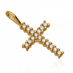 Krzyżyk złoty z cyrkoniami...