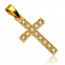 Krzyżyk złoty z cyrkoniami...