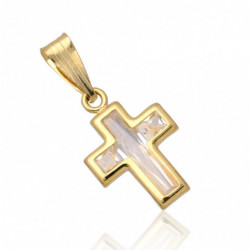 Krzyżyk złoty z cyrkoniami...
