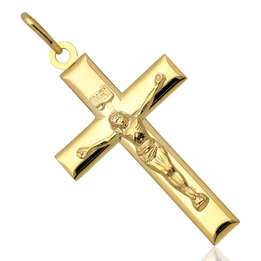 Krzyżyk złoty z wizerunkiem Chrystusa pr.585