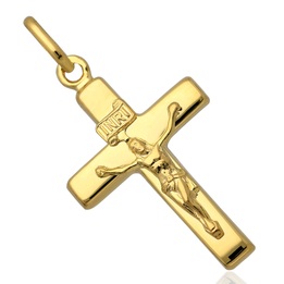 Krzyżyk złoty z wizerunkiem Chrystusa pr.585