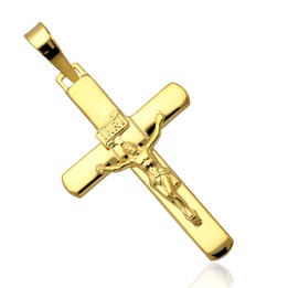Krzyżyk złoty z wizerunkiem Chrystusa pr.585