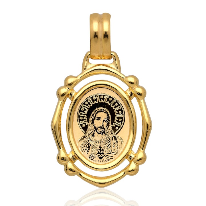 Medalik złoty jezus miłosierny złoto pr.585