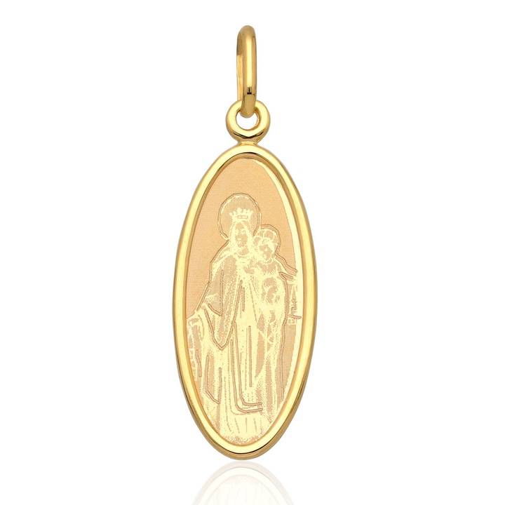 Medalik złoty Madonna z dzieciątkiem pr.585