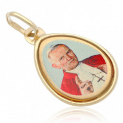 Medalik złoty z emalią Jan...