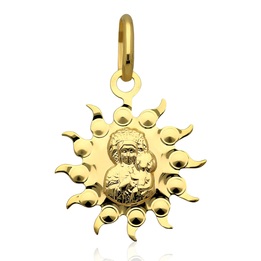 Medalik złoty M.B.Częstochowska słoneczko 585
