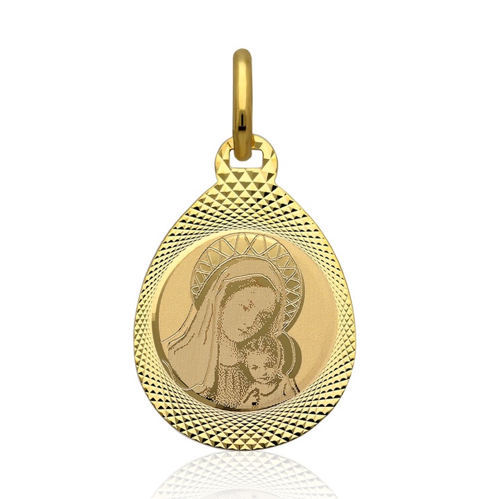 Medalik złoty Madonna z dzieciątkiem pr.585