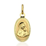 Medalik złoty Madonna z dzieciątkiem pr.585