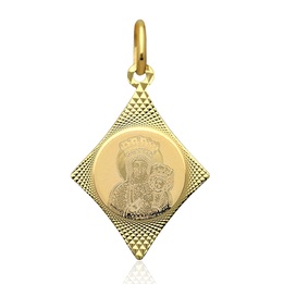 Medalik złoty M.B.Częstochowska romb 585