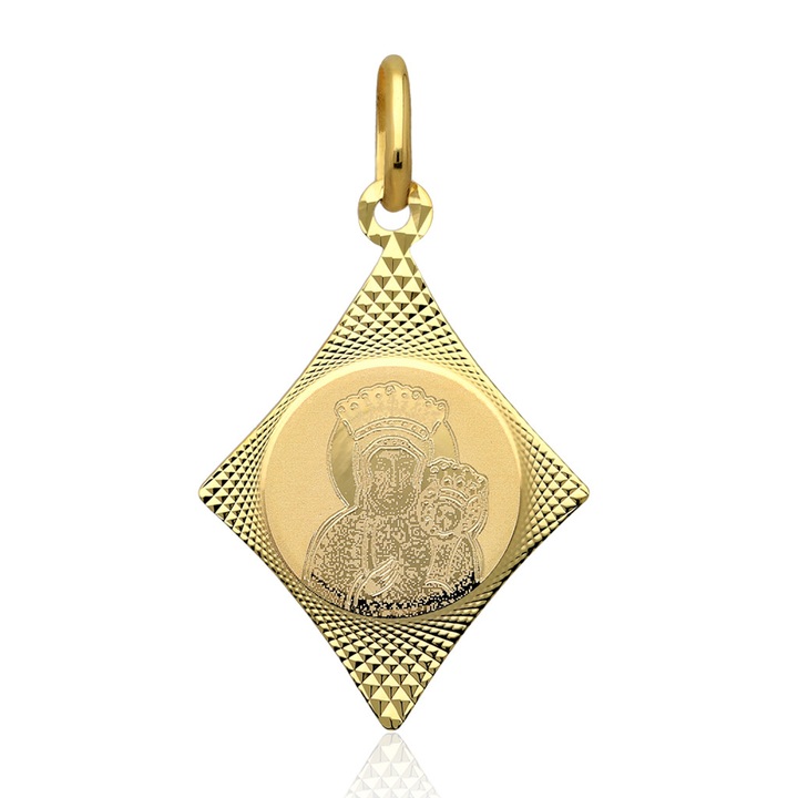 Medalik złoty M.B.Częstochowska romb 585