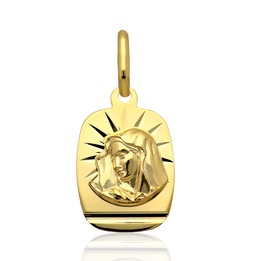 Medalik złoty M.B.Bolesna prostokąt pr.585