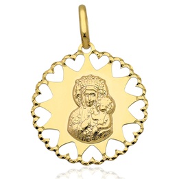 Medalik złoty M.B.Częstochowska złoto pr.585
