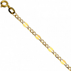 Łańcuszek figaro z białym...