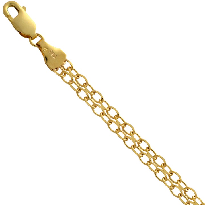 Łańcuszek złoty bismark 45cm 4mm złoto pr.585