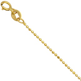 Łańcuszek złoty kulki 40cm 1.2mm złoto pr.585
