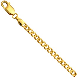 Łańcuch złoty pancerka grawerowana 45cm 3.1mm 585