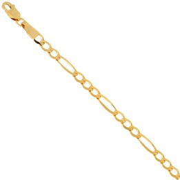 Łańcuszek złoty figaro 45cm 3.5mm złoto pr.585