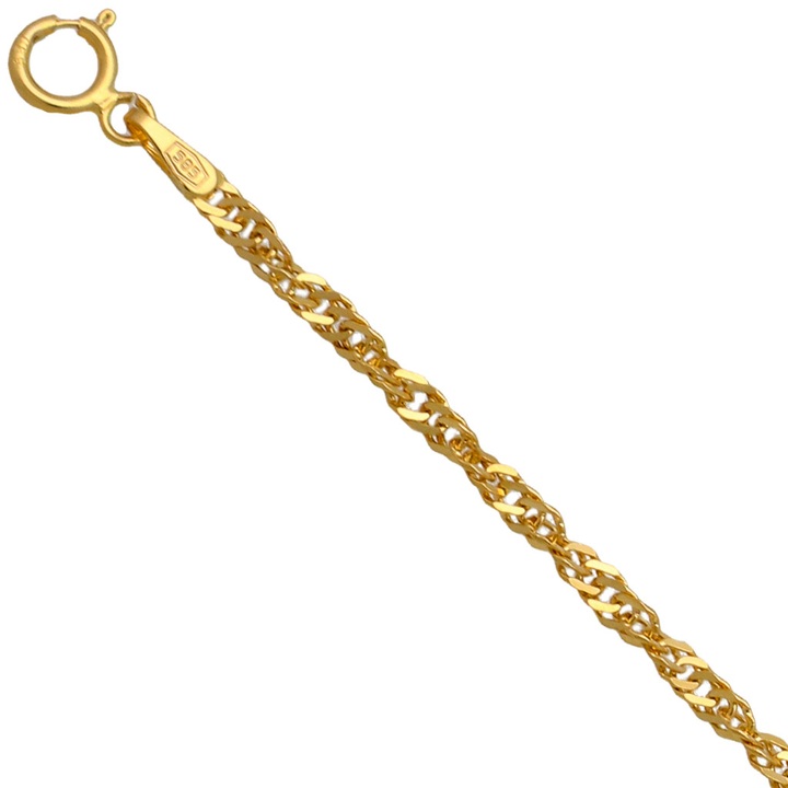 Łańcuszek złoty singapur 45cm 2.2mm złoto pr.585