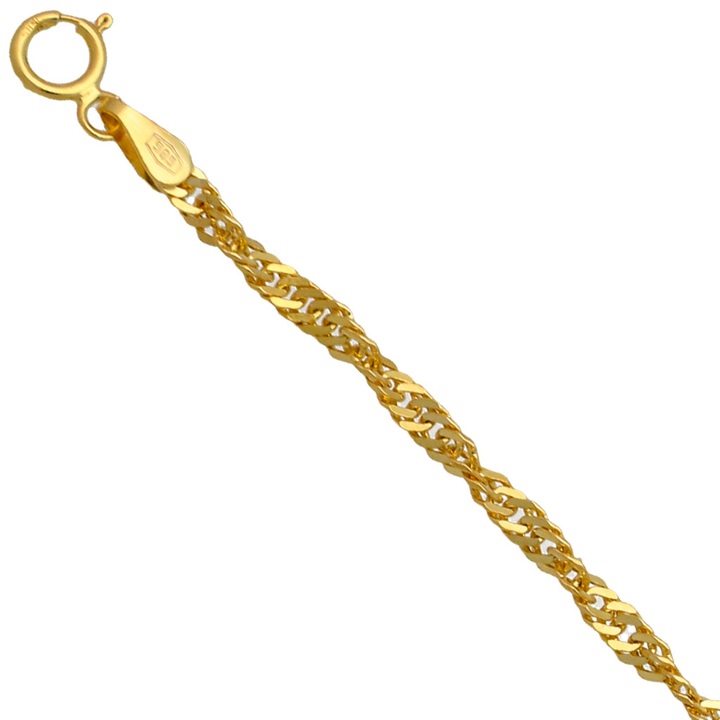 Łańcuszek złoty singapur 42cm 2.4mm złoto pr.585