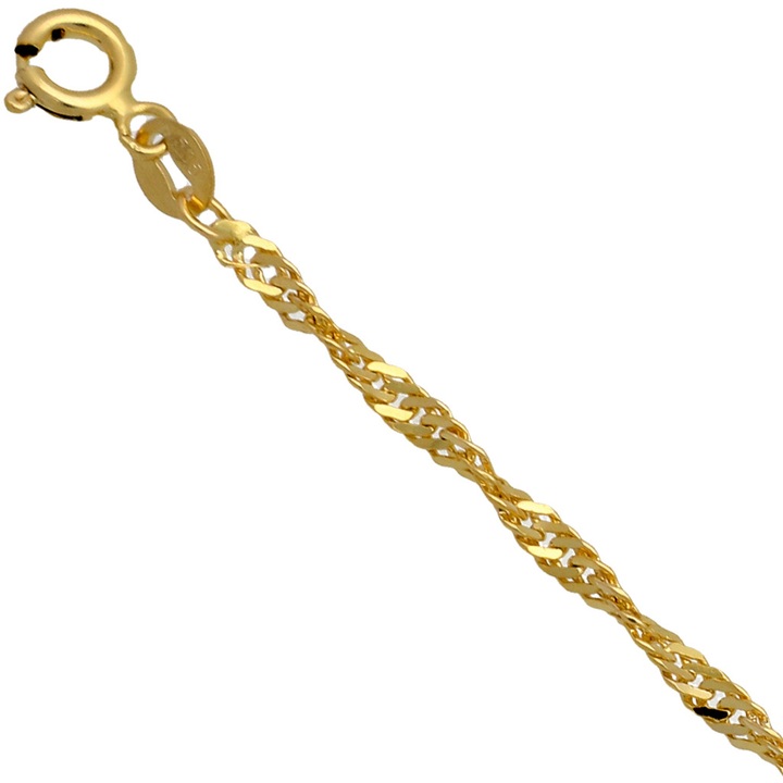 Łańcuszek złoty singapur 45cm 2.4mm złoto pr.585