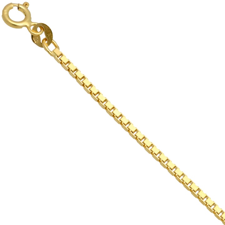 Łańcuszek złoty kostka 55cm 1.8mm złoto pr.585
