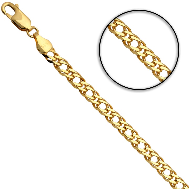 Łańcuszek złoty rombo 50cm 4.2mm złoto pr.585