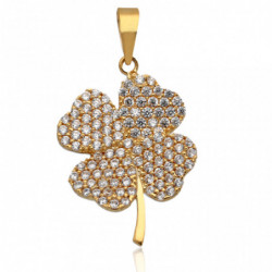 Wisiorek złoty z cyrkoniami...