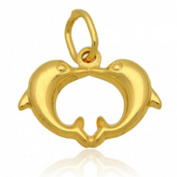 Wisiorek złoty delfinki...