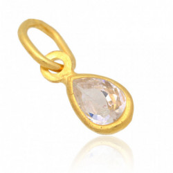 Wisiorek złoty z cyrkoniami...