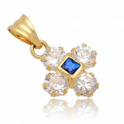 Wisiorek złoty z cyrkoniami...