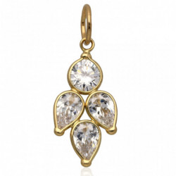 Wisiorek złoty z cyrkoniami...