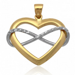 Wisiorek złoty serce i...