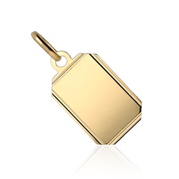 Wisiorek złoty prostokąt złoto pr.585