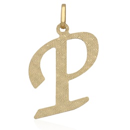 Wisiorek złoty diamentowany literka P złoto 585