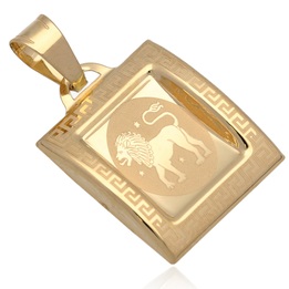 Wisiorek złoty znak zodiaku lew złoto 585
