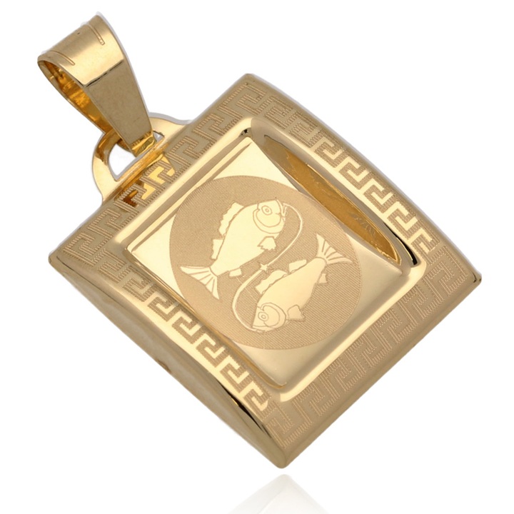 Wisiorek złoty znak zodiaku ryby złoto 585