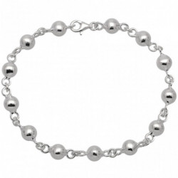 Bransoletka srebrna kulki...